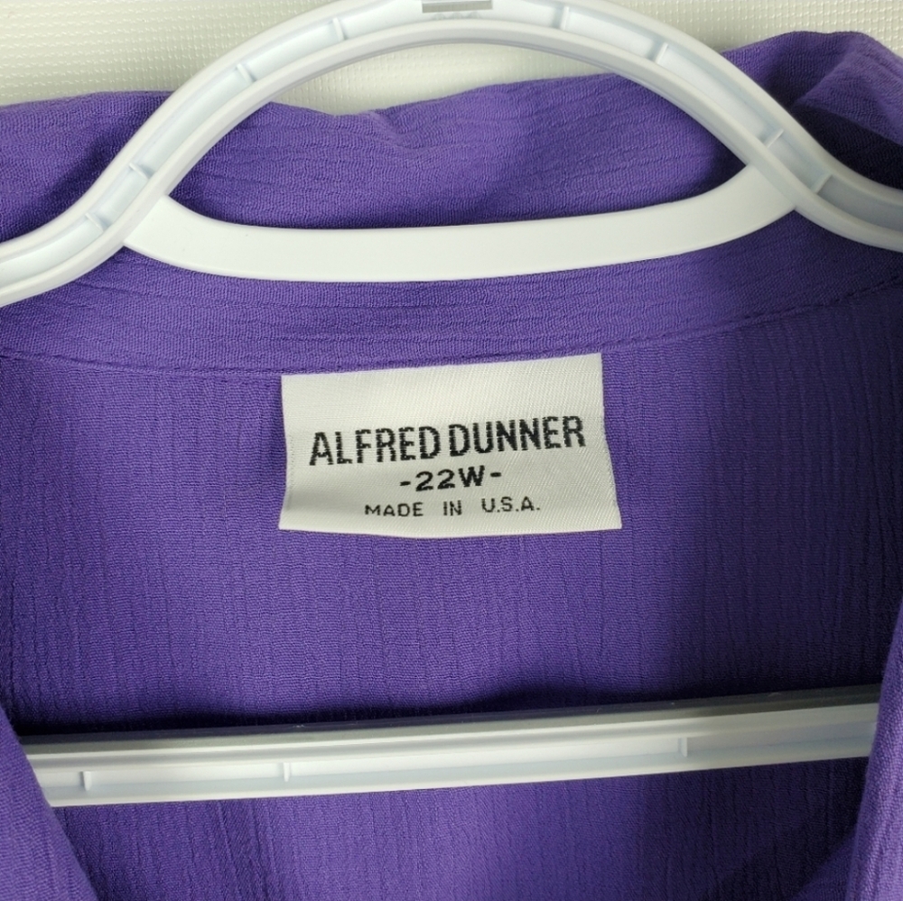 Alfred Dunner Vintage Top With Shoulder Pads Sz 22W - Picture 3 of 9